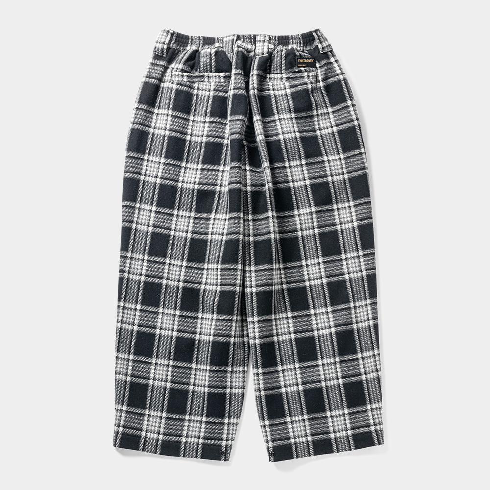 画像: TIGHTBOOTH/PLAID FLANNEL BAGGY SLACKS（Black） 【30%OFF】［チェックフランネルバギースラックス-23秋冬］