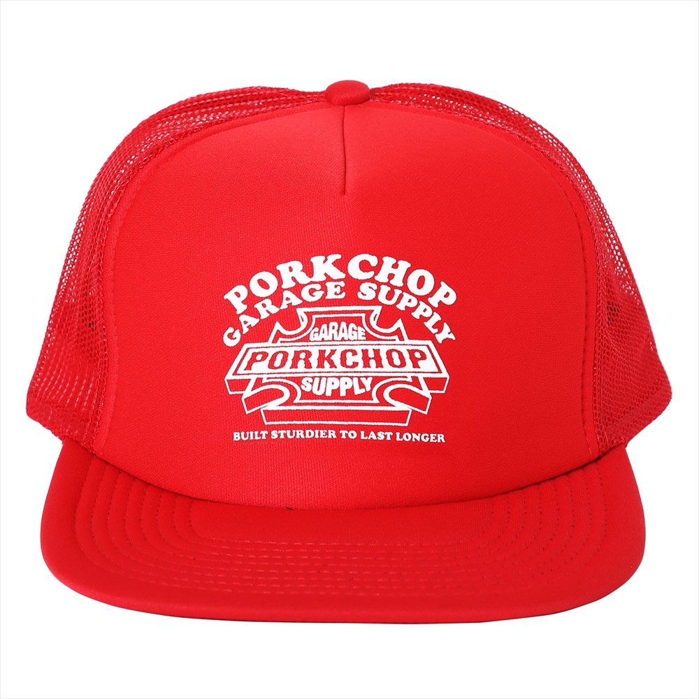 画像: PORKCHOP/3D B&S MESH CAP（RED）［メッシュキャップ-23秋冬］