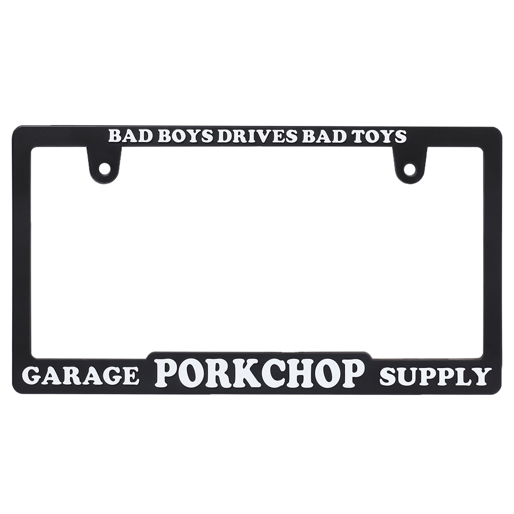 画像: PORKCHOP/RAISED LICENSE FRAME（BLACK/WHITE）［ライセンスフレーム-23秋冬］