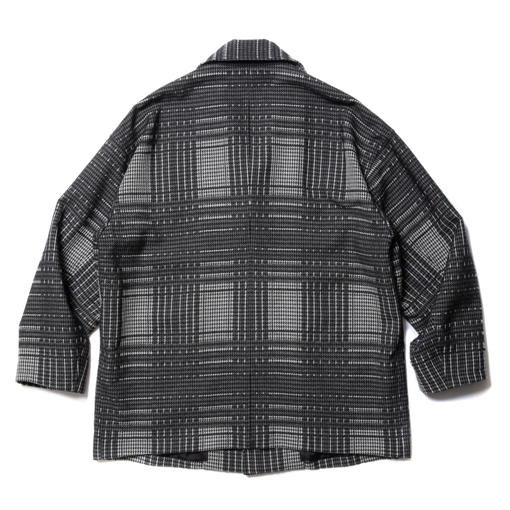 画像: COOTIE PRODUCTIONS/Jacquard Check Wool Short Chester Coat（Black）［ジャガードチェックショートチェスターコート-23秋冬］