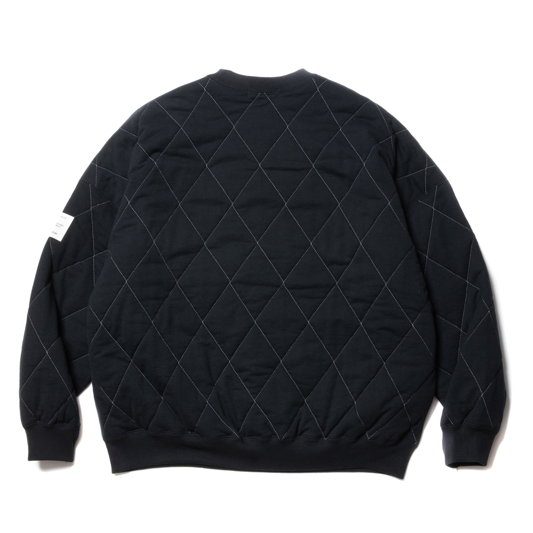 画像: COOTIE PRODUCTIONS/Quilting Sweat Crew（Black/White）［キルティングスウェットクルー-23秋冬］