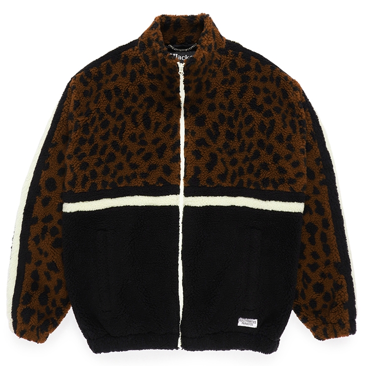 画像: WACKO MARIA/LEOPARD BOA TRACK JACKET（BROWN）［レオパードボアトラックJKT-23秋冬］