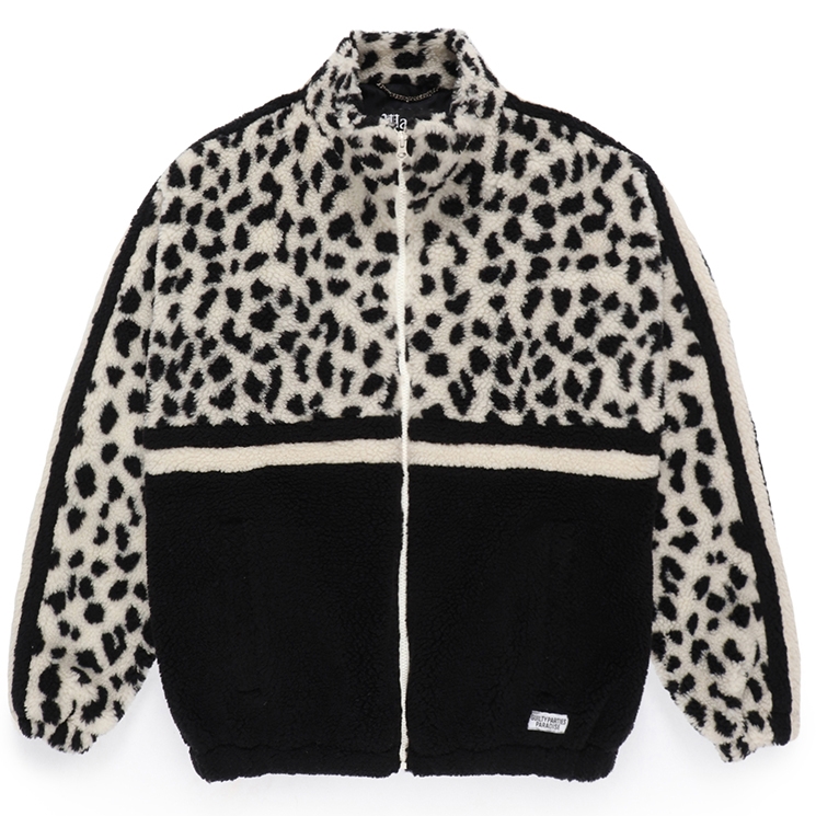 画像: WACKO MARIA/LEOPARD BOA TRACK JACKET（WHITE）［レオパードボアトラックJKT-23秋冬］