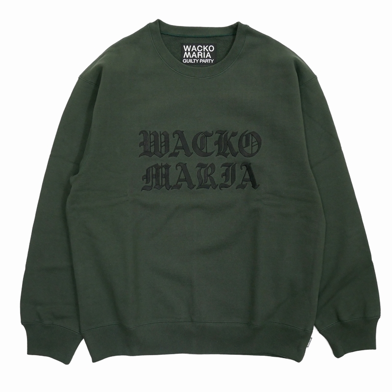 画像: WACKO MARIA/HEAVY WEIGHT CREW NECK SWEAT SHIRT（GREEN）［クルーネックスウェット-23秋冬］