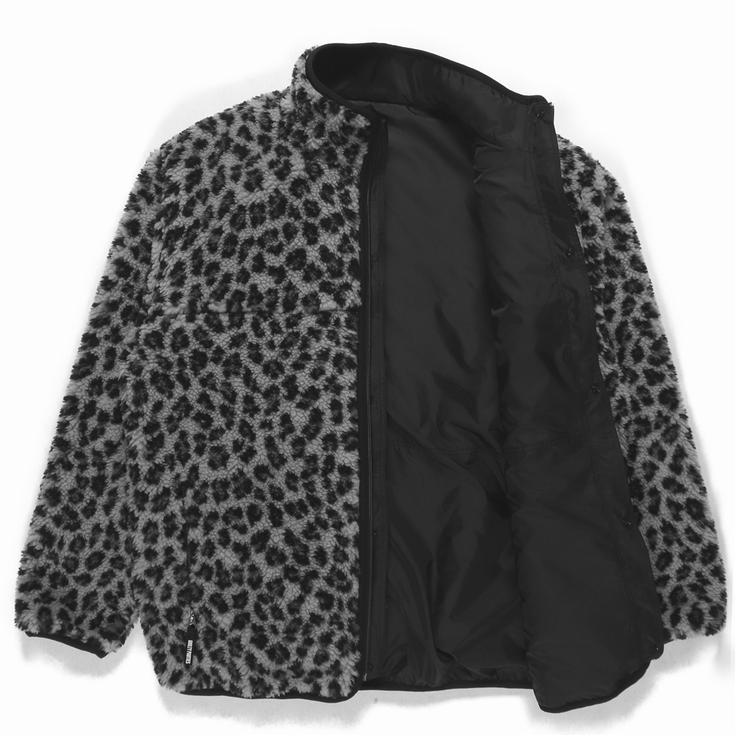 画像: WACKO MARIA/REVERSIBLE LEOPARD BOA FLECE JACKET（GRAY）［リバーシブルレオパードボアフリースJKT-23秋冬］