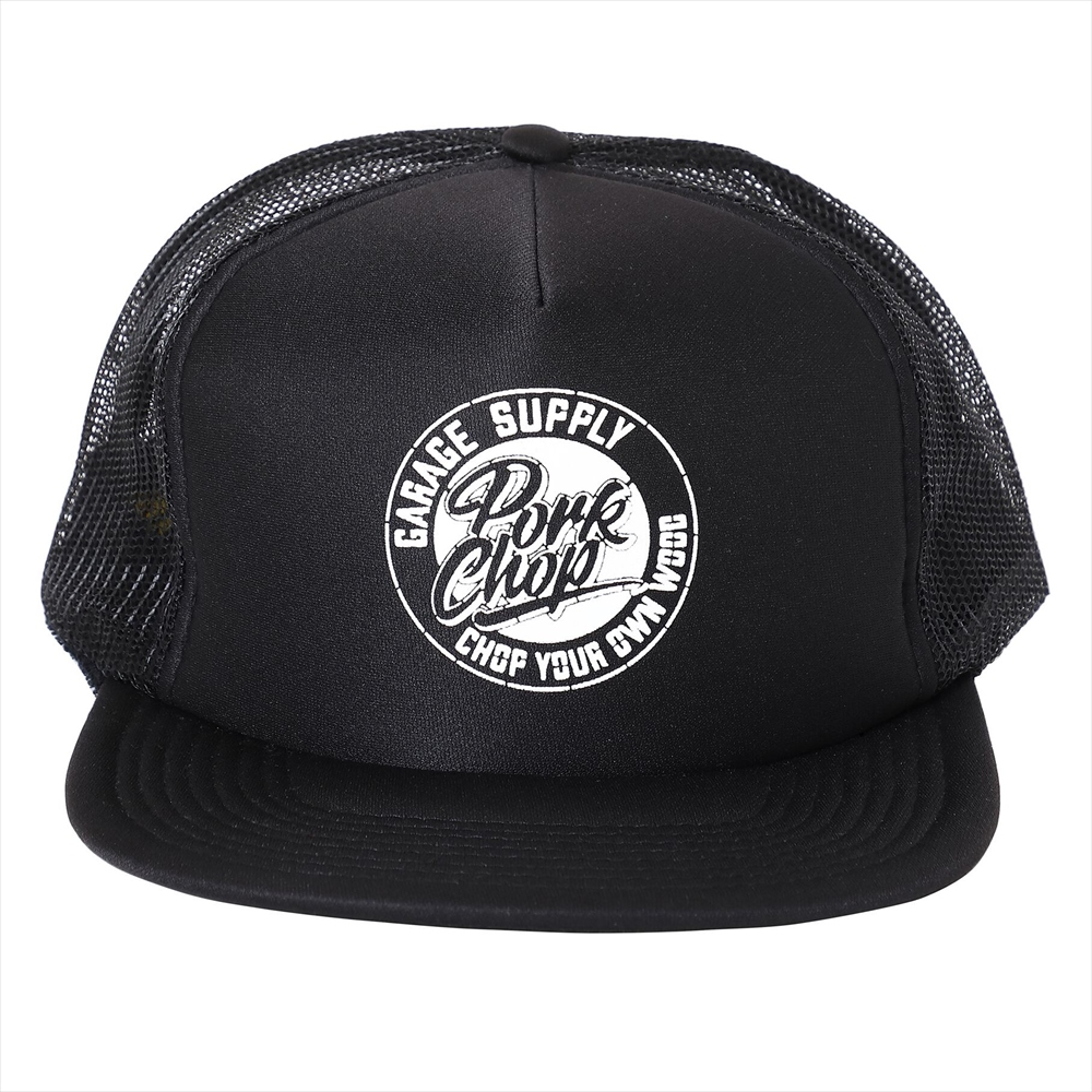 画像: PORKCHOP/STENCIL CS MESH CAP（BLACK）［メッシュキャップ-23秋冬］