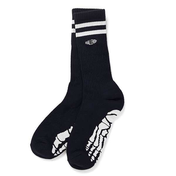 画像: CHALLENGER/SKULL FOOT SOCKS（BLACK）［スカルフットソックス-24春夏］