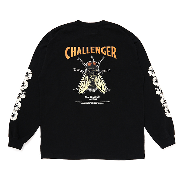 画像: CHALLENGER/L/S HIBISCUS TEE（BLACK）［プリント長袖T-24春夏］