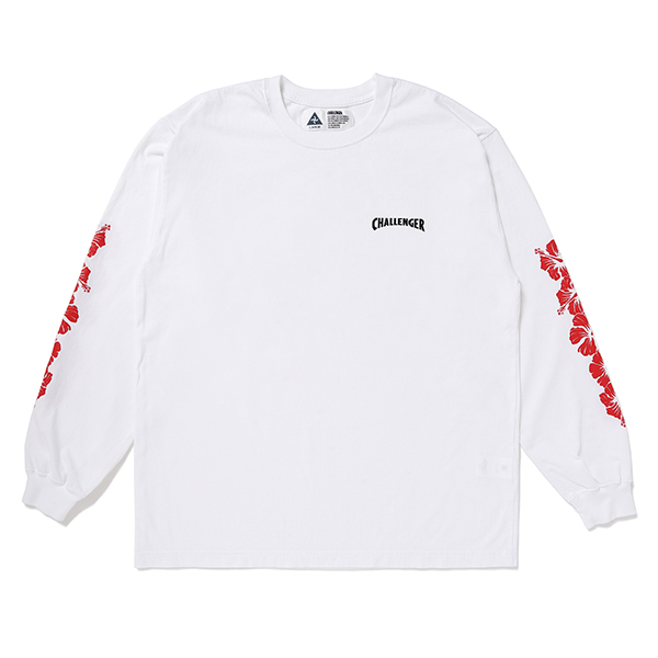 画像: CHALLENGER/L/S HIBISCUS TEE（WHITE）［プリント長袖T-24春夏］