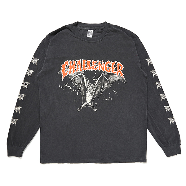 CHALLENGER/L/S BAT TEE（BLACK）［プリント長袖T-24春夏］ - JONAS