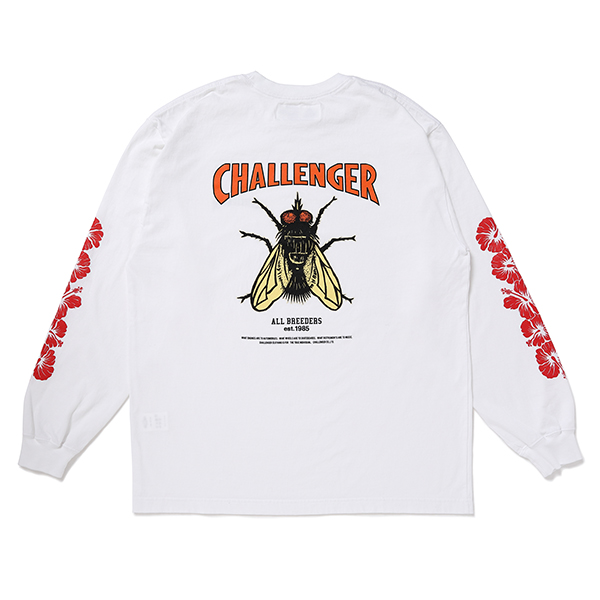 画像: CHALLENGER/L/S HIBISCUS TEE（WHITE）［プリント長袖T-24春夏］