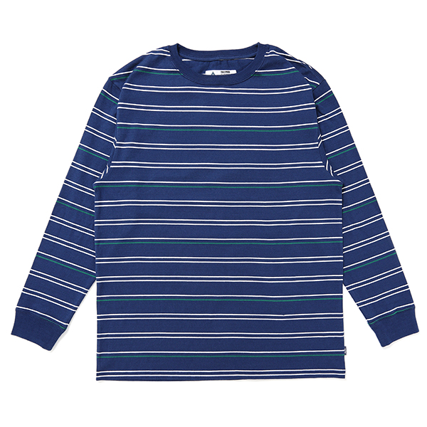 画像: CHALLENGER/L/S STRIPE BORDER TEE（NAVY）［ストライプボーダー長袖T-24春夏］