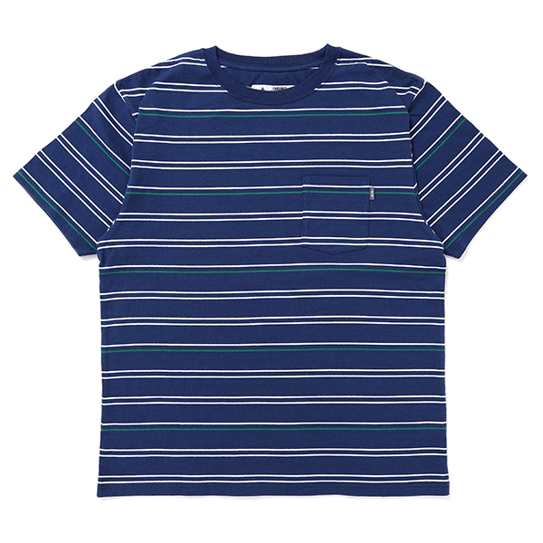 画像: CHALLENGER/S/S STRIPE BORDER PKT TEE（NAVY）［ストライプボーダーポケT-24春夏］