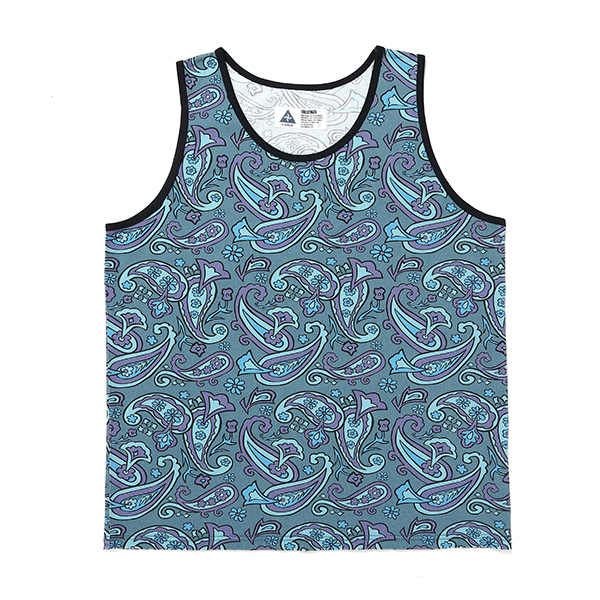画像: CHALLENGER/PAISLEY TANKTOP（BLUE GRAY/PURPLE）［ペイズリータンクトップ-24春夏］