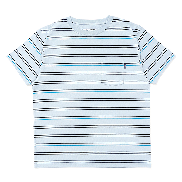 画像: CHALLENGER/S/S STRIPE BORDER PKT TEE（LT BLUE）［ストライプボーダーポケT-24春夏］