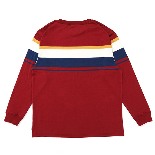 画像: CHALLENGER/L/S MULTI BORDER TEE（BURGUNDY）［マルチボーダー長袖T-24春夏］