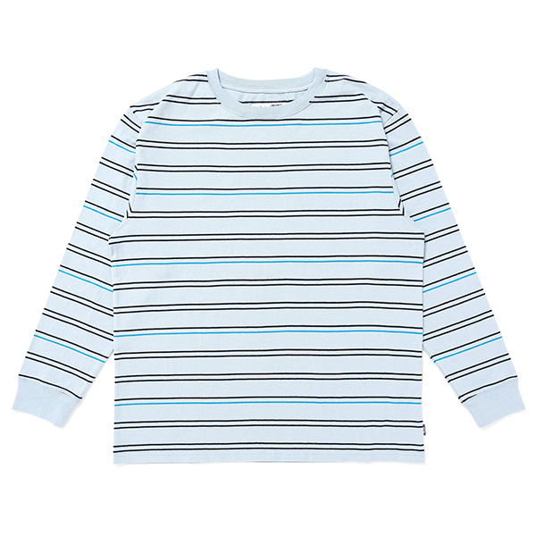 画像: CHALLENGER/L/S STRIPE BORDER TEE（LT BLUE）［ストライプボーダー長袖T-24春夏］