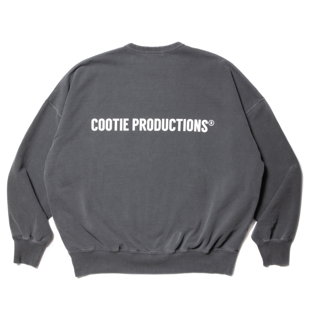 画像: COOTIE PRODUCTIONS/Pigment Dyed Open End Yarn Sweat Crew（Black）［ピグメントダイスウェットクルー-23秋冬］