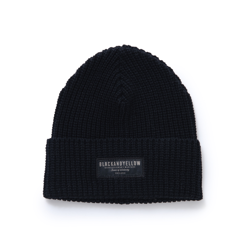 画像1: RATS/WOOL KNIT CAP（BLACK）［ウールニットキャップ-23秋冬］ (1)