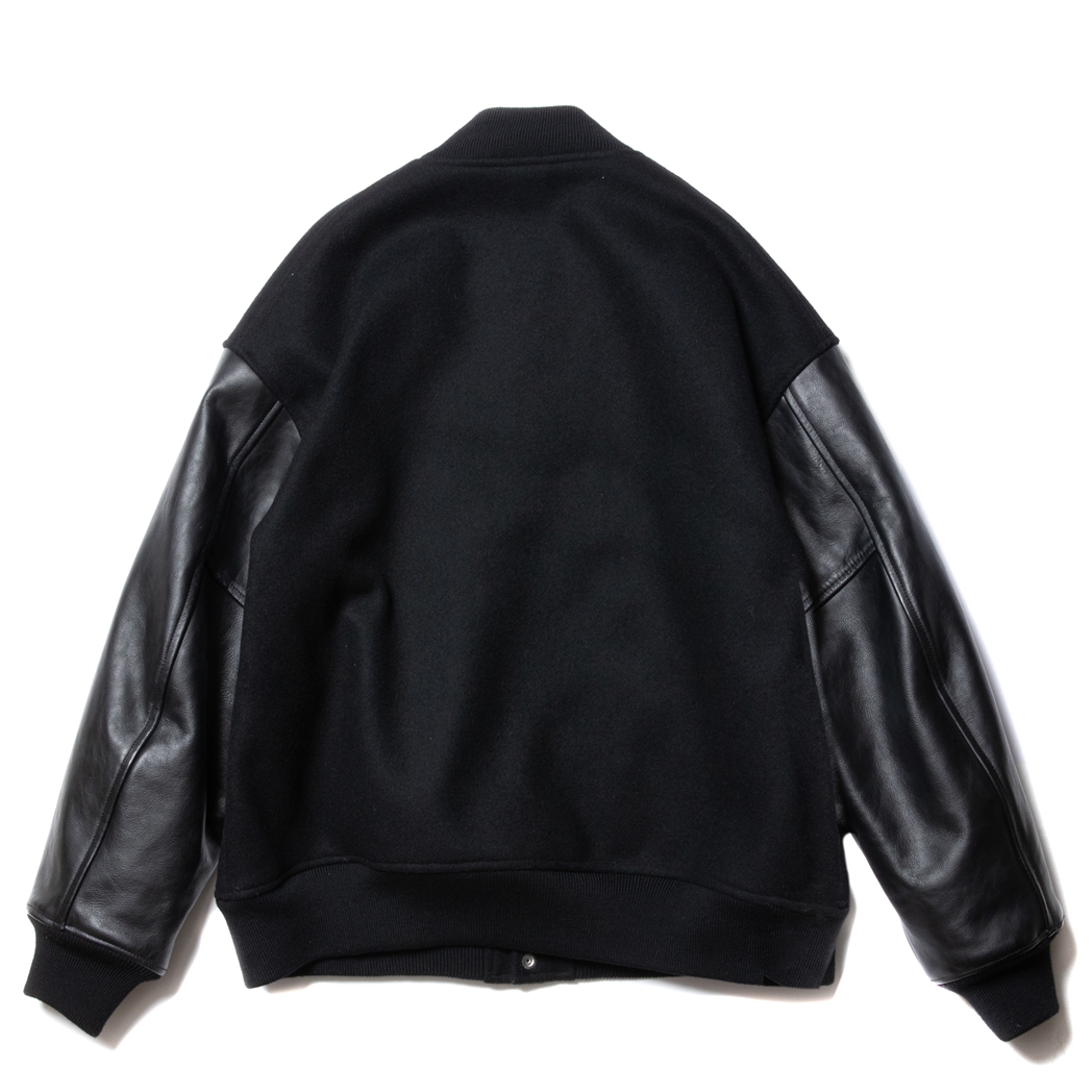 画像: COOTIE PRODUCTIONS/Wool Melton Error Fit Stadium Jacket（Black/Black）［ウールメルトンエラーフィットスタジアムJKT-23秋冬］