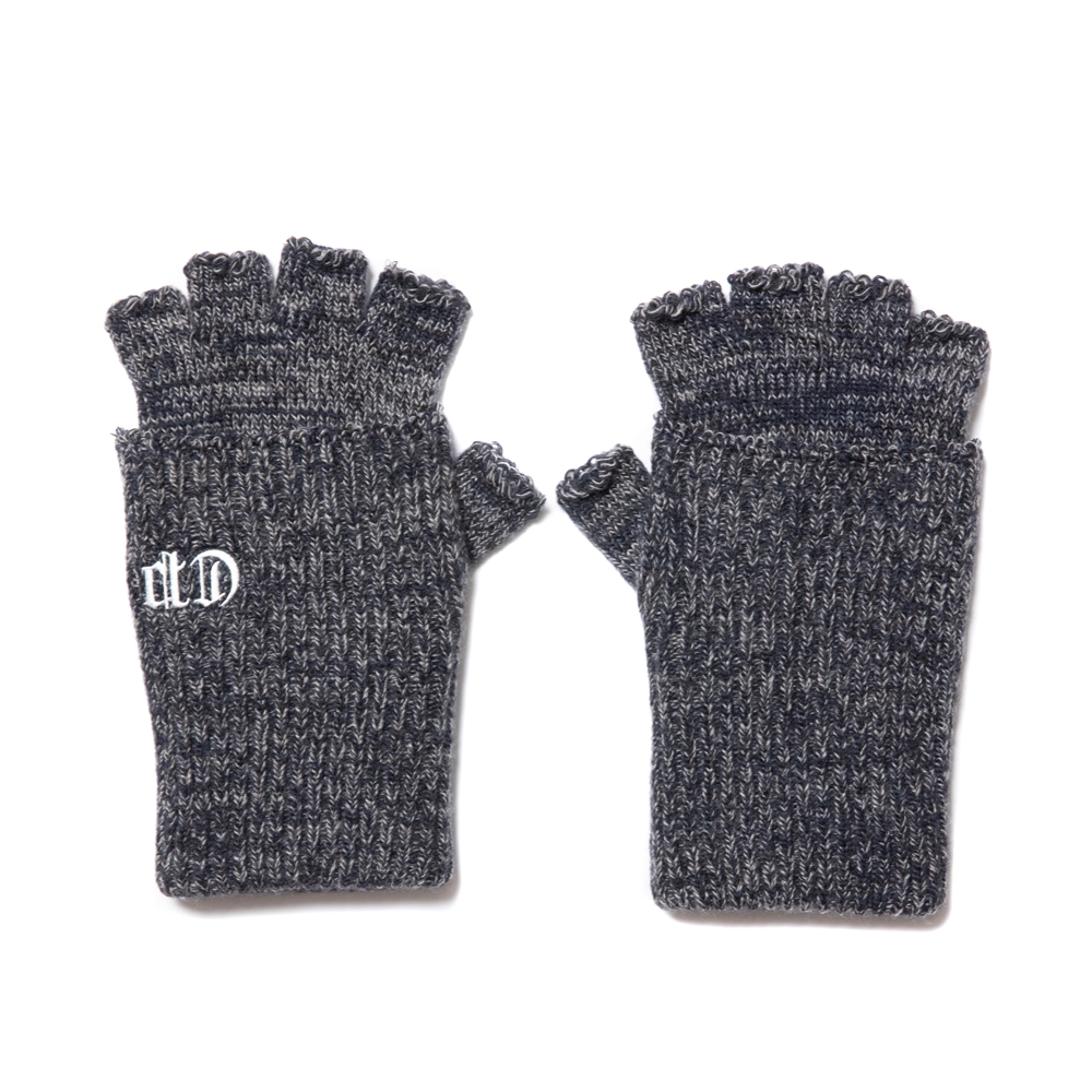画像: COOTIE PRODUCTIONS/Lowgauge Fingerless Knit Glove（Black Mix）［フィンガーレスニットグローブ-23秋冬］
