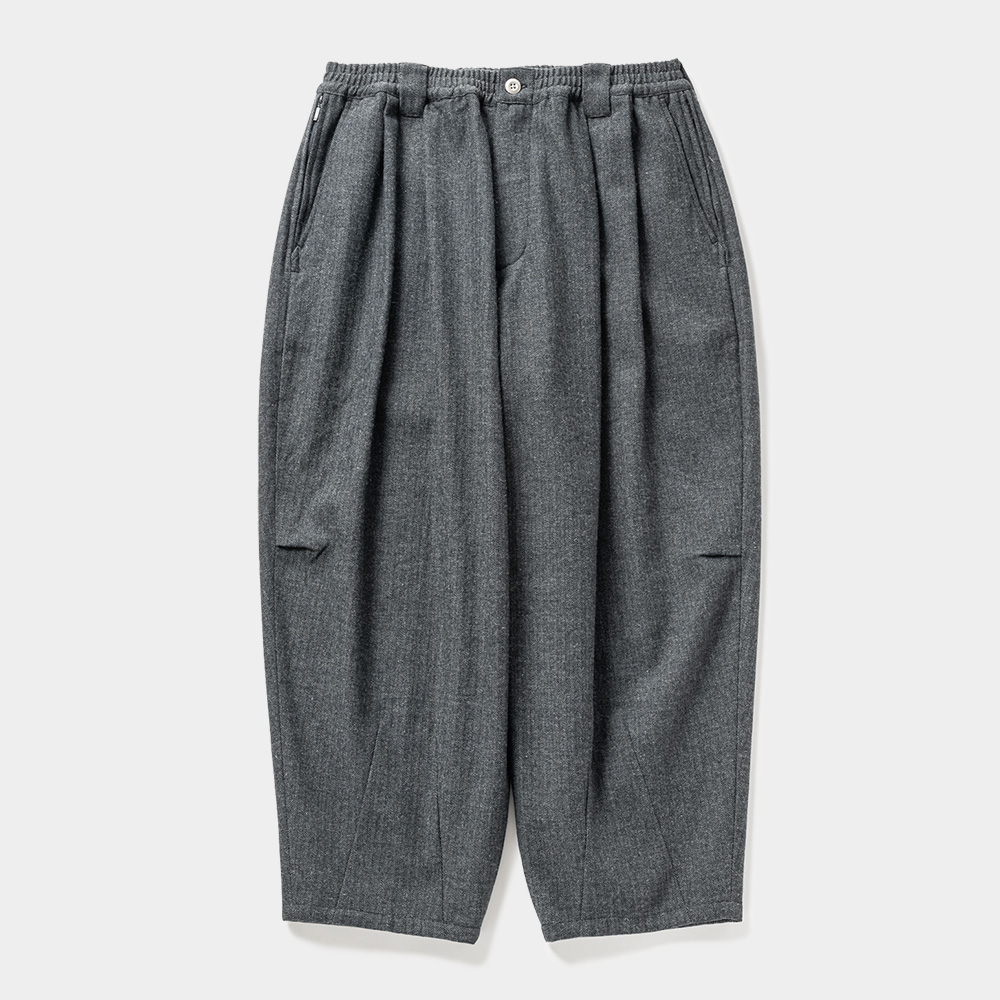 画像: TIGHTBOOTH/WOOL HERRINGBONE BALLOON PANTS（Charcoal） 【20%OFF】［ウールヘリンボーンバルーンパンツ-23秋冬］