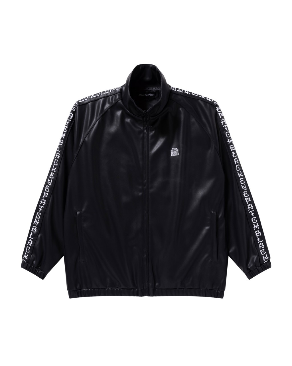 BlackEyePatch/KANJI TAPED FAUX LEATHER TRACK JACKET（BLACK） - JONAS