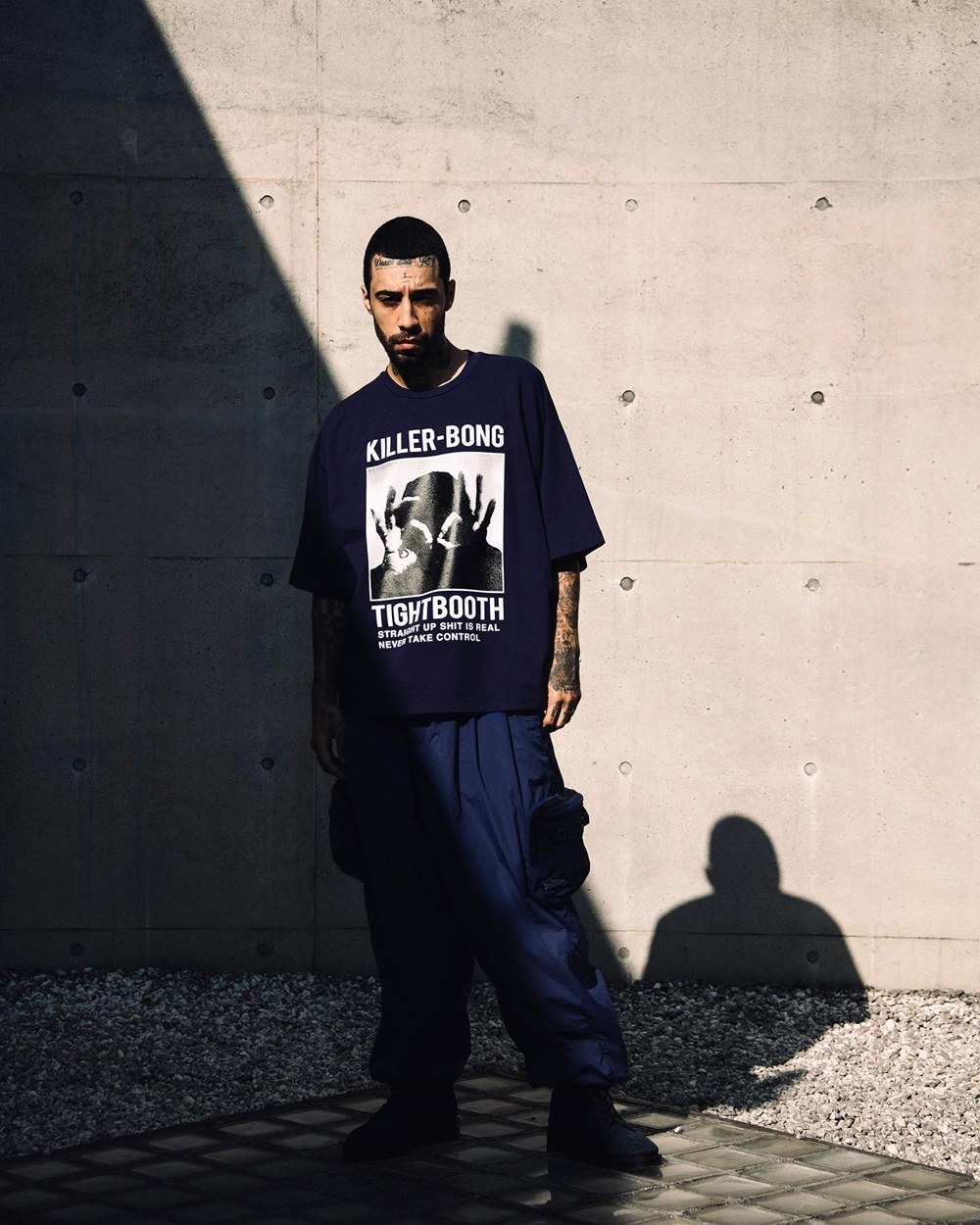 画像: TIGHTBOOTH/HAND SIGN T-SHIRT（Purple）［プリントT-23秋冬］