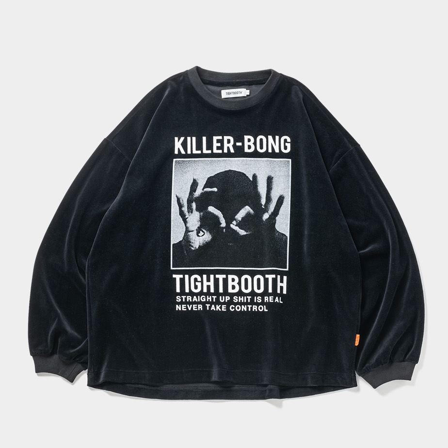 画像: TIGHTBOOTH/HAND SIGN VELOUR LS（Black）［ベロアロングスリーブ-23秋冬］