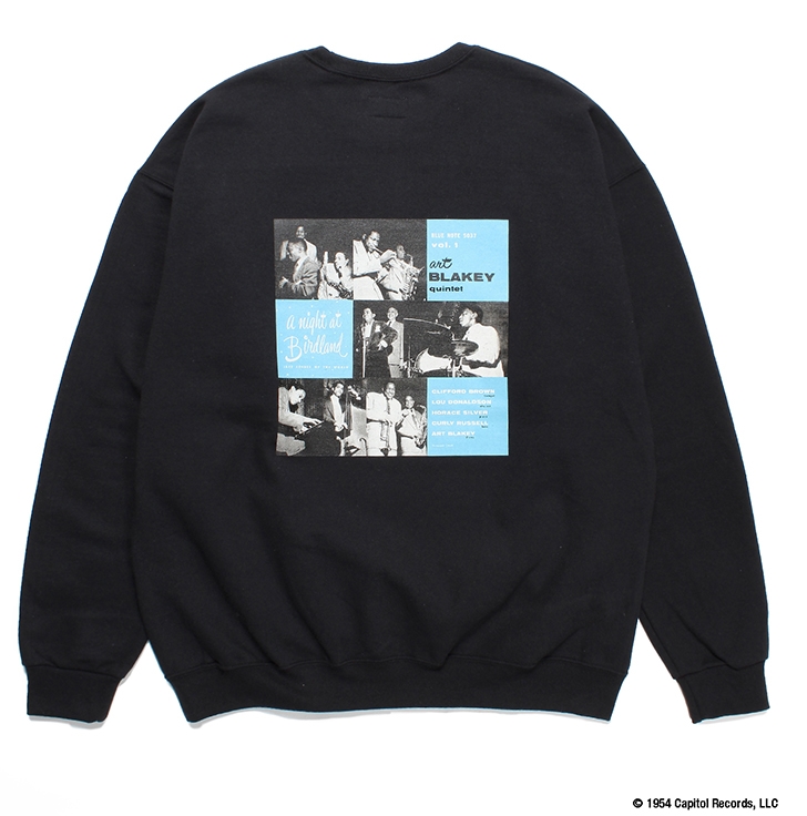 画像: WACKO MARIA/BLUE NOTE / SWEAT SHIRT（BLACK）［クルーネックスウェット-23秋冬］