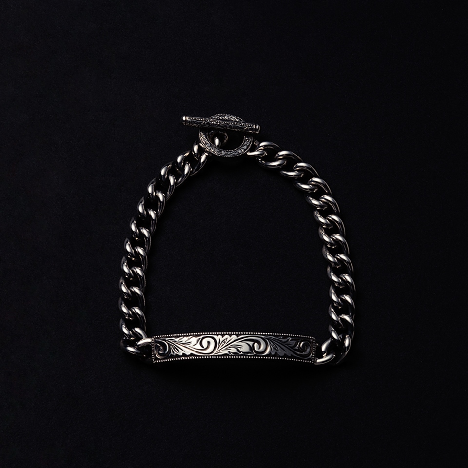 ANTIDOTE BUYERS CLUB/Engraved ID Bracelet（Silver） - JONAS