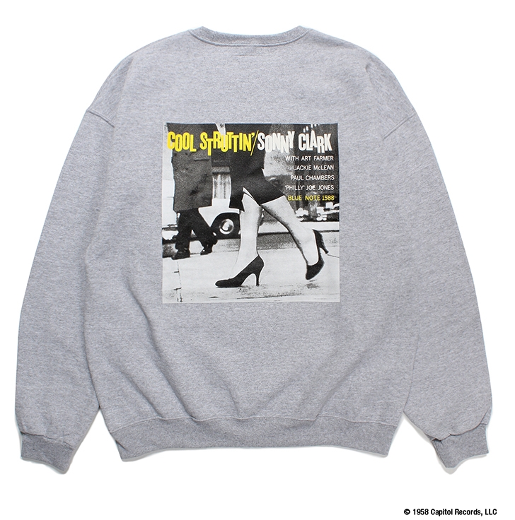 画像: WACKO MARIA/BLUE NOTE / SWEAT SHIRT（GRAY）［クルーネックスウェット-23秋冬］