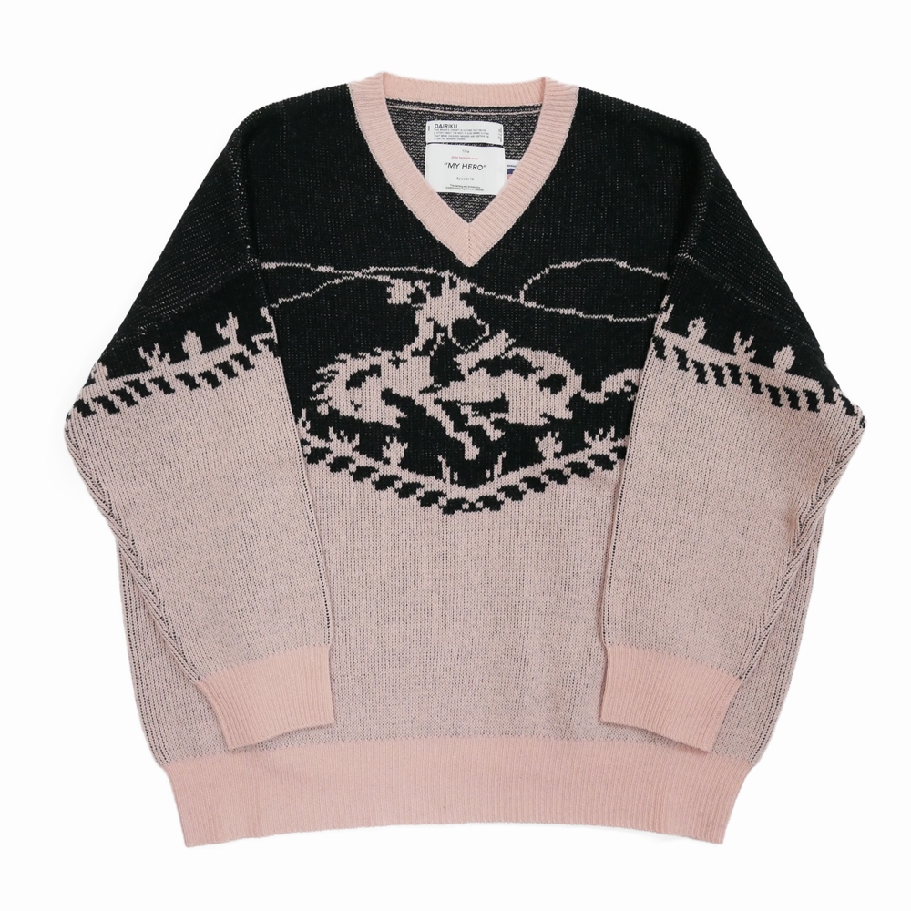 画像: DAIRIKU/"Cowboy" Pullover Knit（Pink & Black）［プルオーバーニット-24春夏］