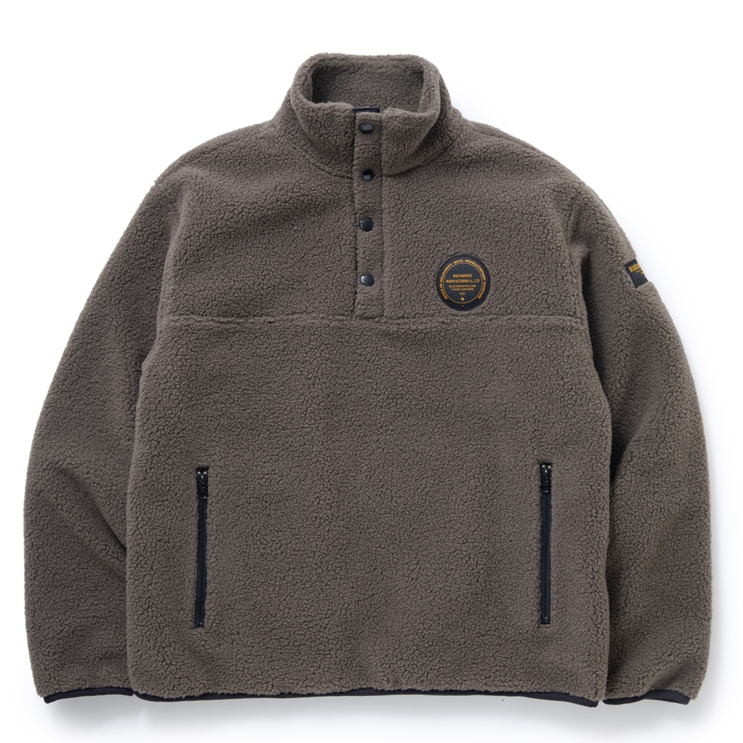 画像: 【30%OFF】RATS/STAND COLLAR FLEECE（KHAKI）［スタンドカラーフリース-23秋冬］