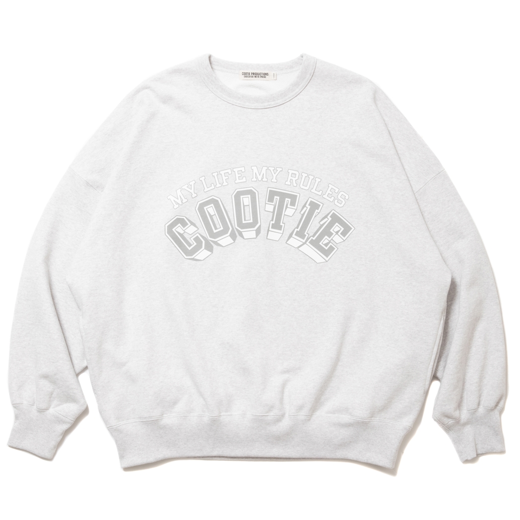 画像: COOTIE PRODUCTIONS/Open End Yarn Print Sweat Crew（Oatmeal）［スウェットクルー-24春夏］