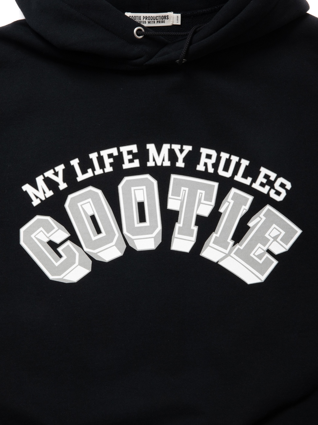 画像: COOTIE PRODUCTIONS/Open End Yarn Print Sweat Hoodie（Black）［スウェットフーディー-24春夏］