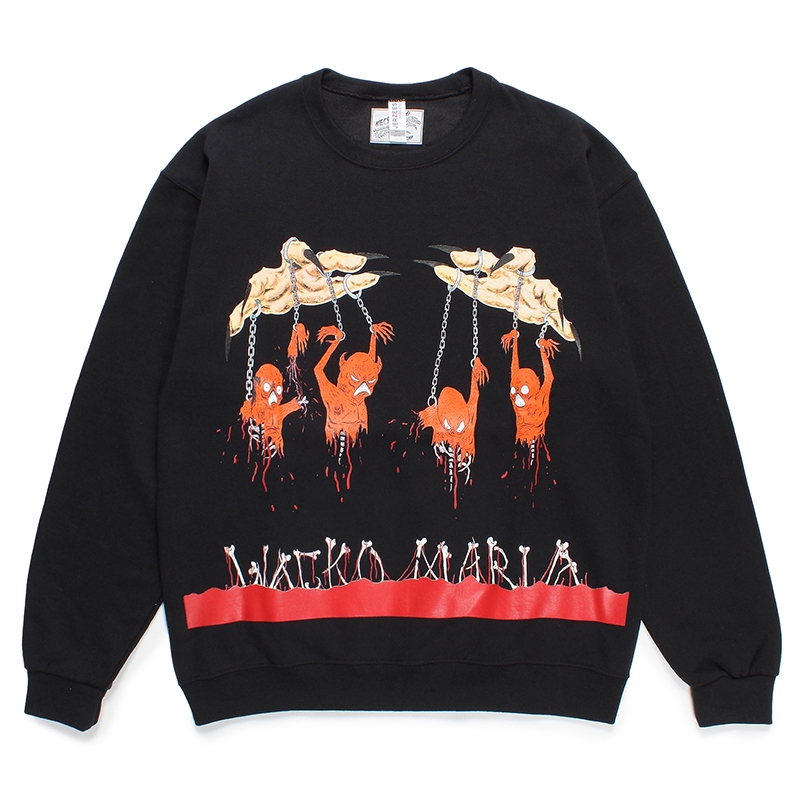 画像1: WACKO MARIA/NECKFACE / SWEAT SHIRT（BLACK）［クルーネックスウェット-24春夏］ (1)