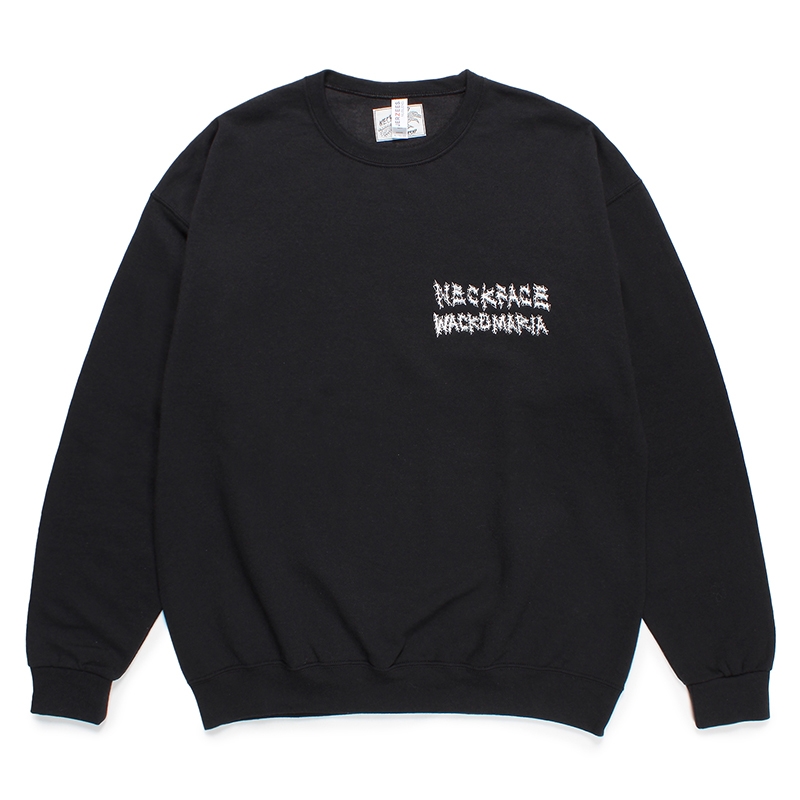 画像: WACKO MARIA/NECKFACE / SWEAT SHIRT（BLACK）［クルーネックスウェット-24春夏］