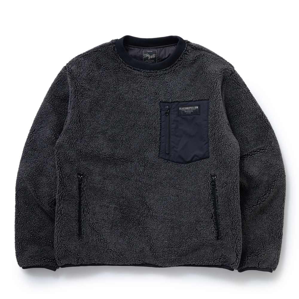 画像: 【30%OFF】RATS/CREW NECK FLEECE（CHARCOAL）［クルーネックフリース-23秋冬］