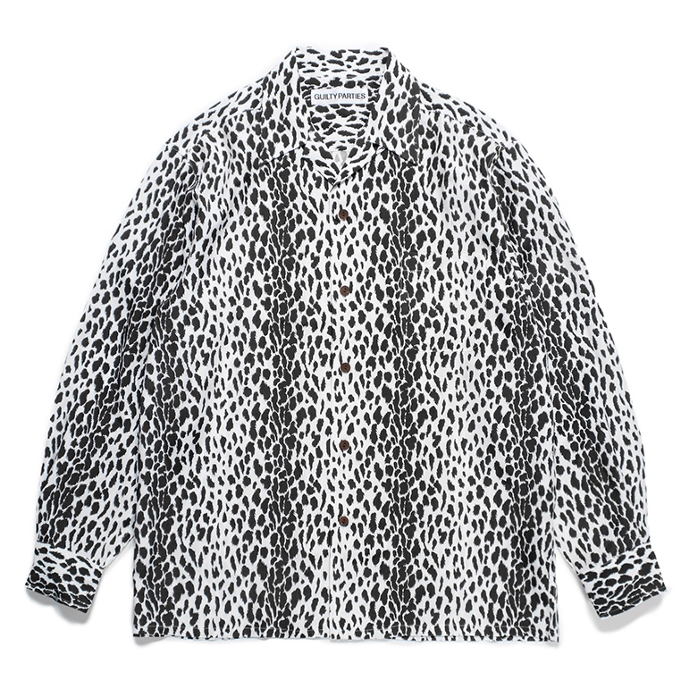 画像: WACKO MARIA/LEOPARD OPEN COLLAR SHIRT（BLACK）［レオパードオープンカラーシャツ-24春夏］