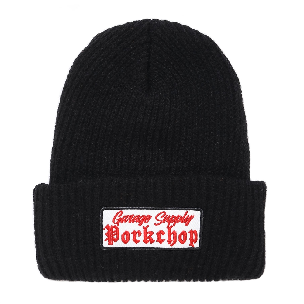 画像: PORKCHOP/O.E. KNIT CAP（BLACK）［ニットキャップ-24春夏］