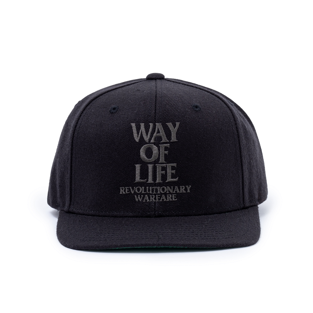 画像: RATS/EMBROIDERY CAP "WAY OF LIFE"（BLACK/CHARCOAL）［スナップバックキャップ-24春夏］