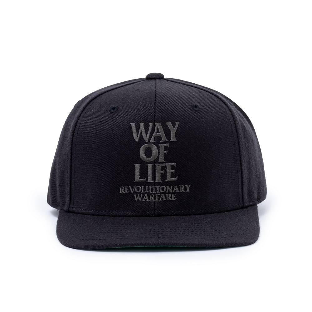 画像: RATS/EMBROIDERY CAP "WAY OF LIFE"（BLACK/CHARCOAL）［スナップバックキャップ-24春夏］