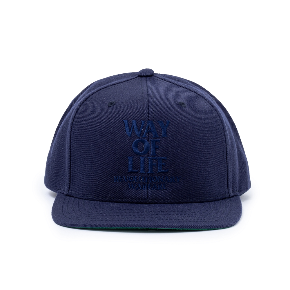 画像: RATS/EMBROIDERY CAP "WAY OF LIFE"（NAVY/NAVY）［スナップバックキャップ-24春夏］