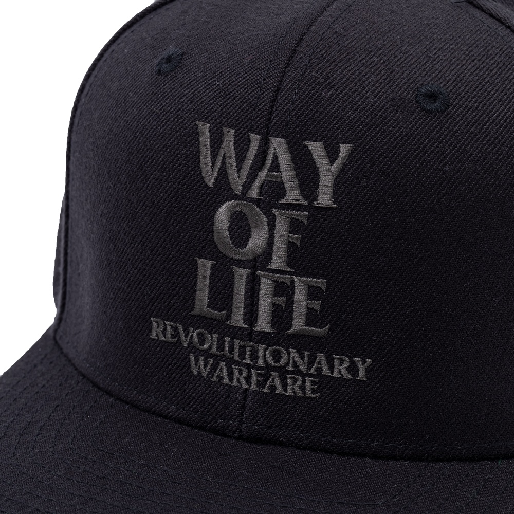 画像: RATS/EMBROIDERY CAP "WAY OF LIFE"（BLACK/CHARCOAL）［スナップバックキャップ-24春夏］