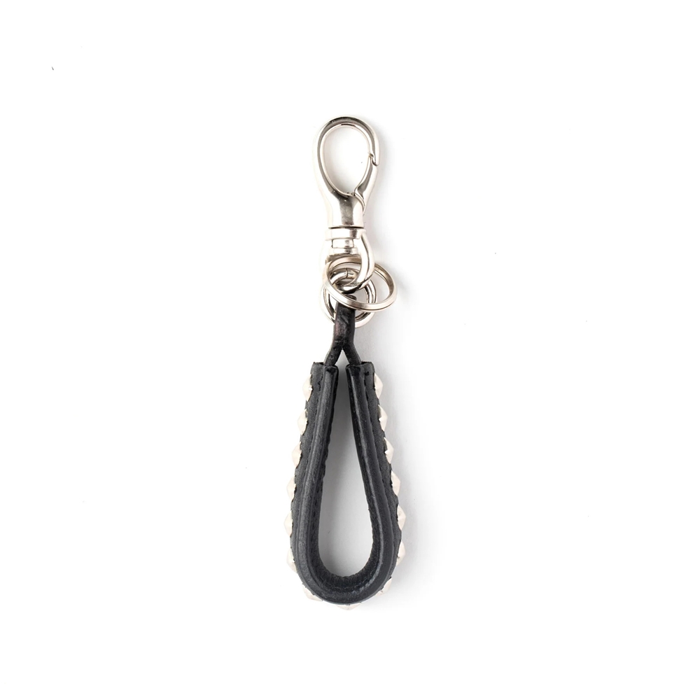 画像: CALEE/STUDS LEATHER ASSORT KEY RING ＜TYPE I＞ D（BLACK/D）［スタッズレザーキーリング-24春夏］