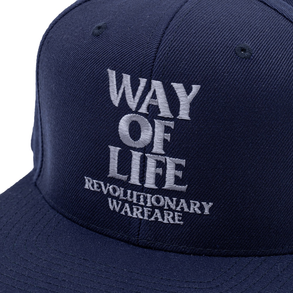 画像: RATS/EMBROIDERY CAP "WAY OF LIFE"（NAVY/SILVER GRAY）［スナップバックキャップ-24春夏］