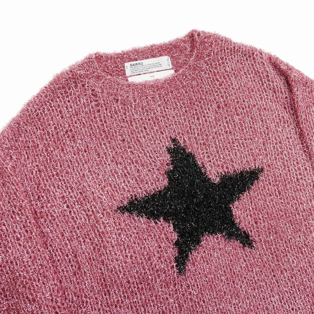 画像: DAIRIKU/"Babylon" Star Lame Knit（Pink） 【30%OFF】［スターラメニット-24春夏］