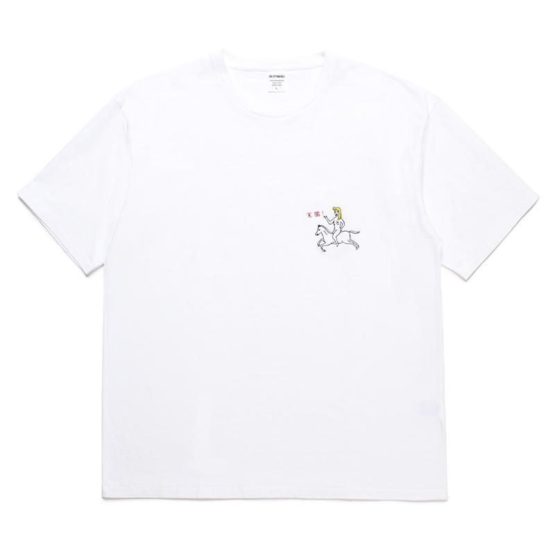 画像: WACKO MARIA/WASHED HEAVY WEIGHT T-SHIRT（WHITE）［刺繍T-24春夏］