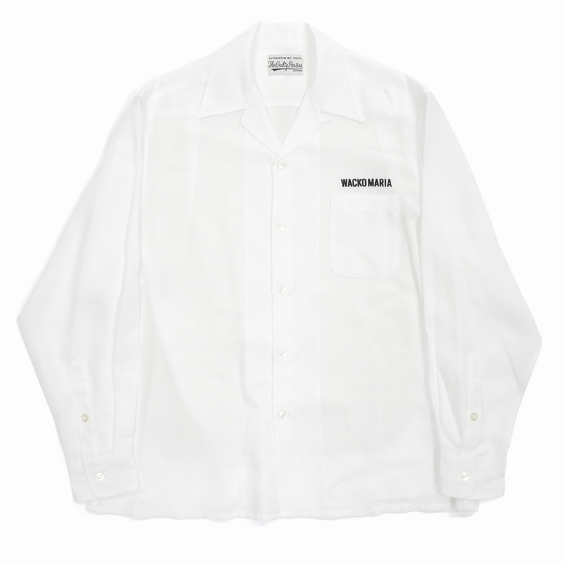 画像: WACKO MARIA/50'S OPEN COLLAR SHIRT（WHITE）［50'Sオープンカラーシャツ-24春夏］